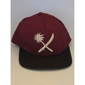 Us Versus Them Snapback Hat Maroon Black Palm Tree Machete Logo Streetwear‎ Cap
